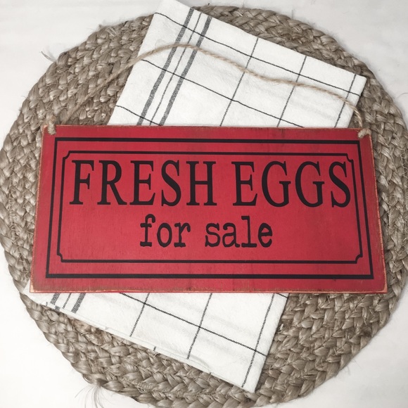 🛒2/$30!🛒Fresh Eggs-HANDCRAFTED PAINTED WOOD SIGN - Picture 2 of 5